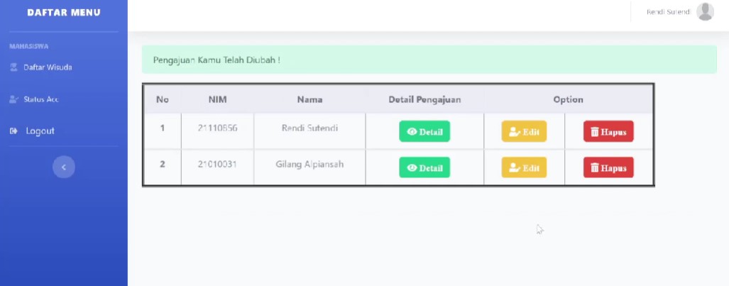 Web Pengajuan Wisuda